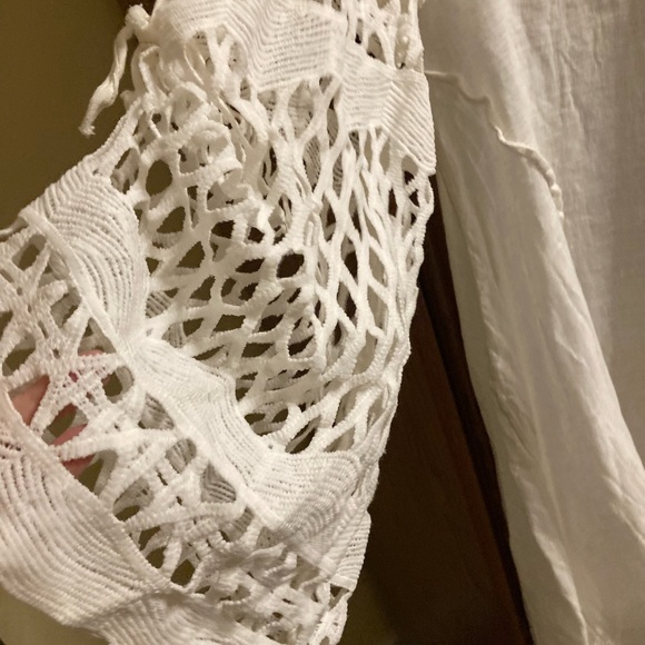 Elisa Cavaletti off White Boho Lace-Up Tunic with Multicolor Embroidery - Picture 4 of 13